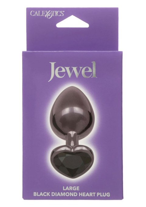 Diamond Heart Plug Large Black
