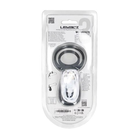 Vibrating Cock and Ball Ring with Paw Stimulator - Black