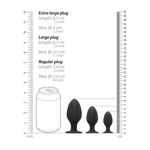 Diamond Shape Butt Plug Set