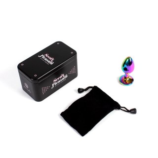 RAINBOW METAL BUTT PLUG S