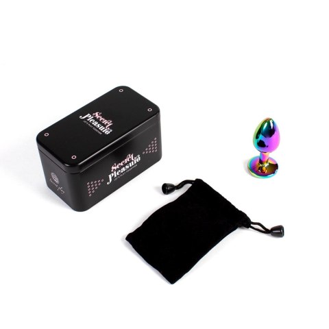 RAINBOW METAL BUTT PLUG S