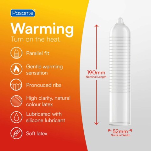 Pasante Warming Condoms Bulk Packs 144 pcs