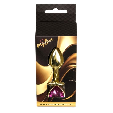 MyLove Toys - Jewellery Gold Heart PLUG- Pink
