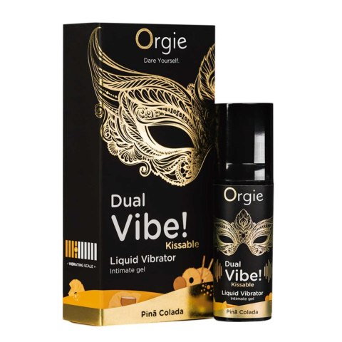 DUAL VIBE! PINA COLADA KISSABLE LIQUID VIBRATOR - 15 ML