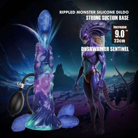 Power Monsters DuskWalker Sentinel - 23 cm Rippled Monster Silicone Dildo